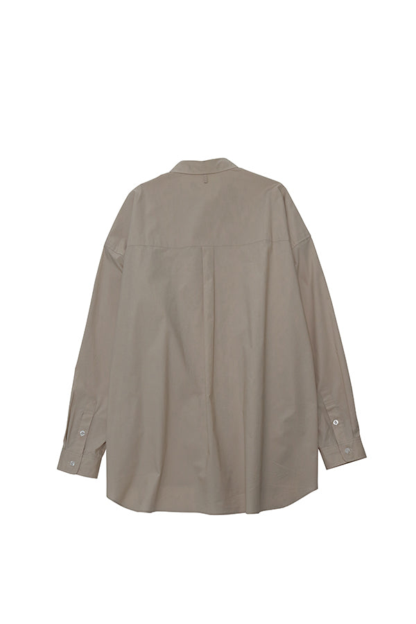 【INTERPLAY】Regular Collar Big Shirts -GREGE- (UNISEX) 621180002-53