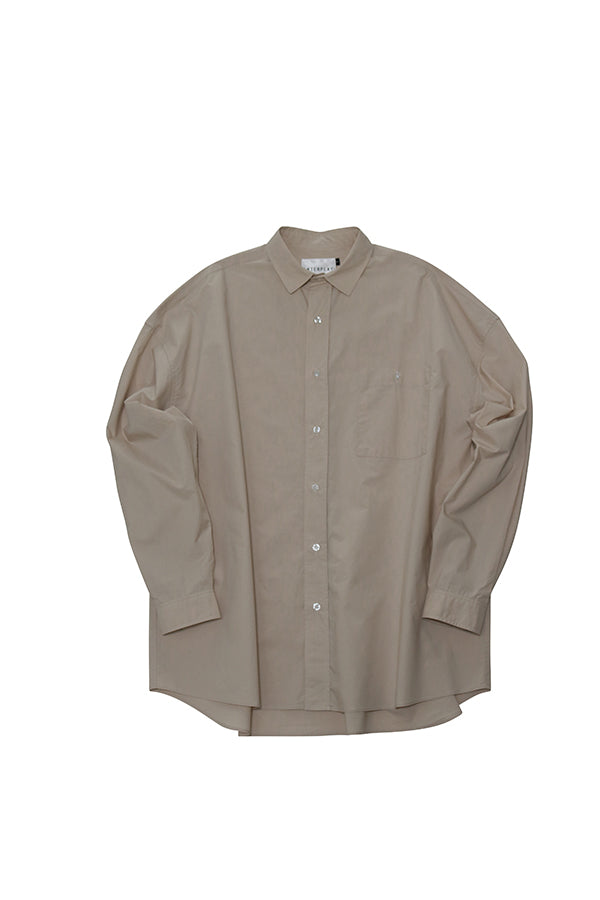 【INTERPLAY】Regular Collar Big Shirts -GREGE- (UNISEX) 621180002-53