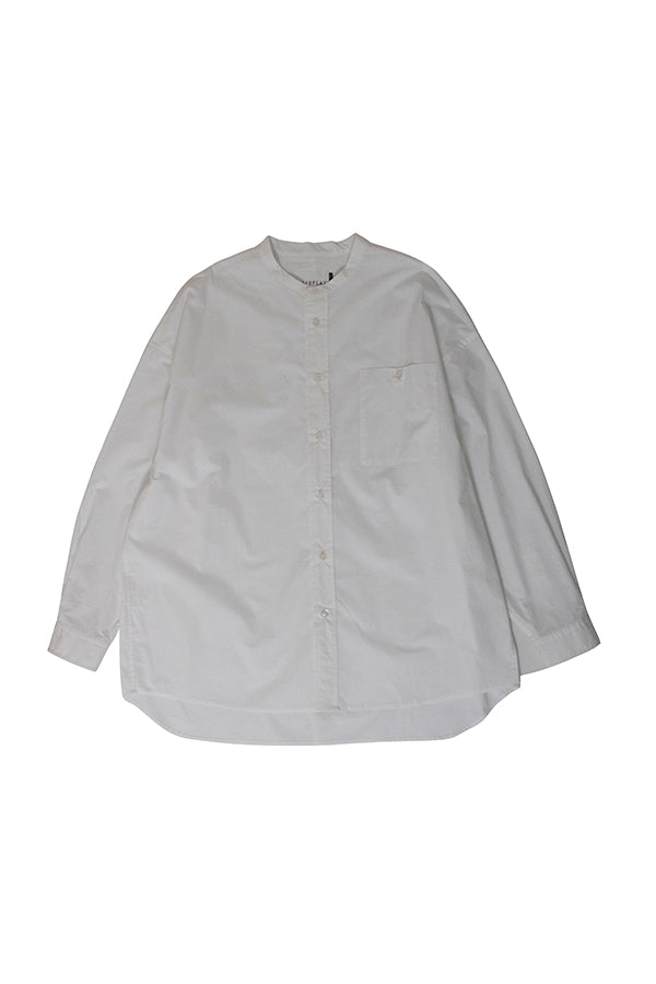 【INTERPLAY】Band Collar Big Shirt -WHITE- (UNISEX) 621180001-01
