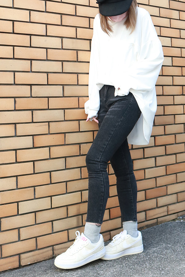【INTERPLAY "SELECT"】 Ladies' Stretch Skinny 5pocket Denim Pants  -GRY- 621360009-12