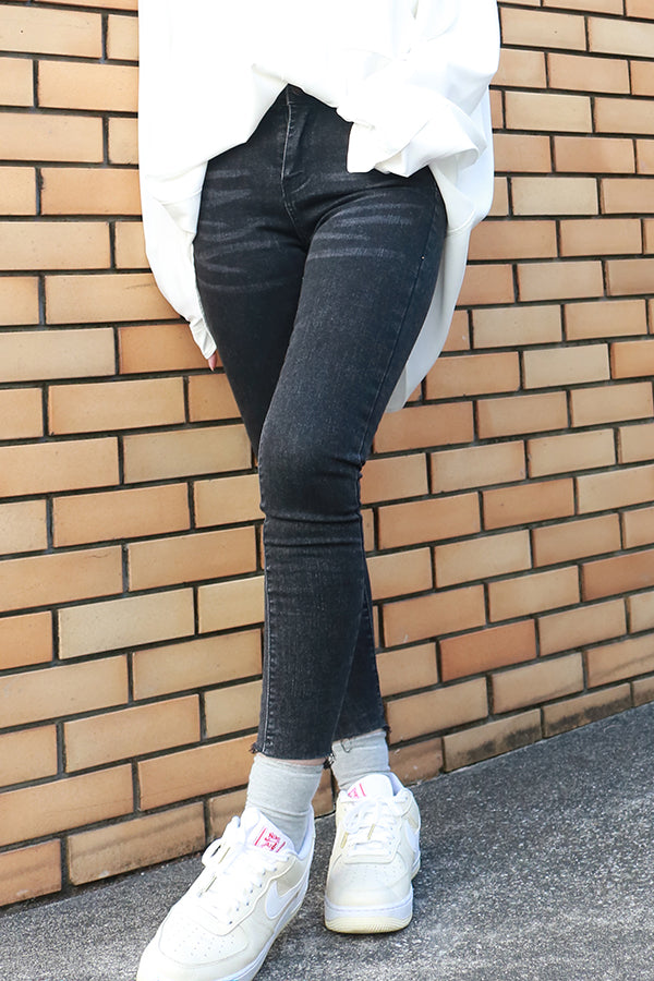 【INTERPLAY "SELECT"】 Ladies' Stretch Skinny 5pocket Denim Pants  -GRY- 621360009-12
