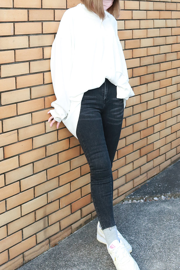 【INTERPLAY "SELECT"】 Ladies' Stretch Skinny 5pocket Denim Pants  -GRY- 621360009-12