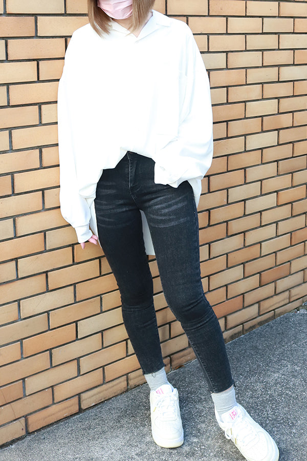 【INTERPLAY "SELECT"】 Ladies' Stretch Skinny 5pocket Denim Pants  -GRY- 621360009-12