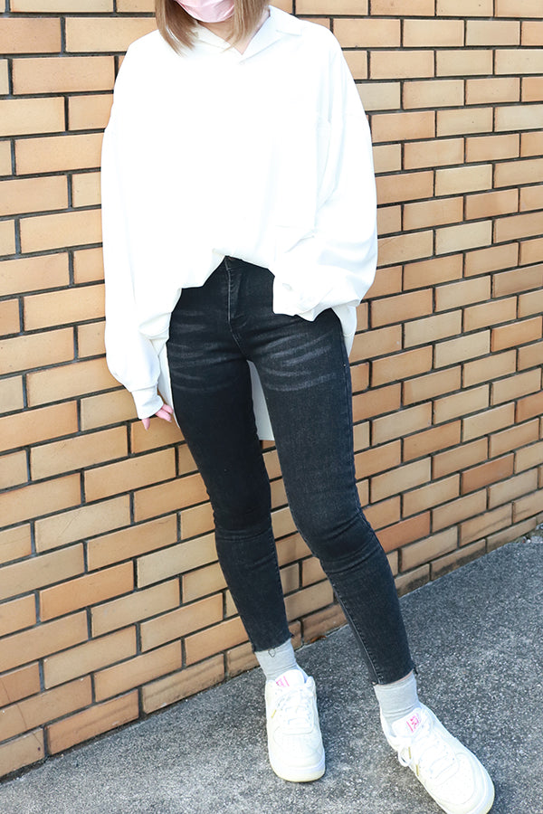 【INTERPLAY "SELECT"】 Ladies' Stretch Skinny 5pocket Denim Pants  -GRY- 621360009-12