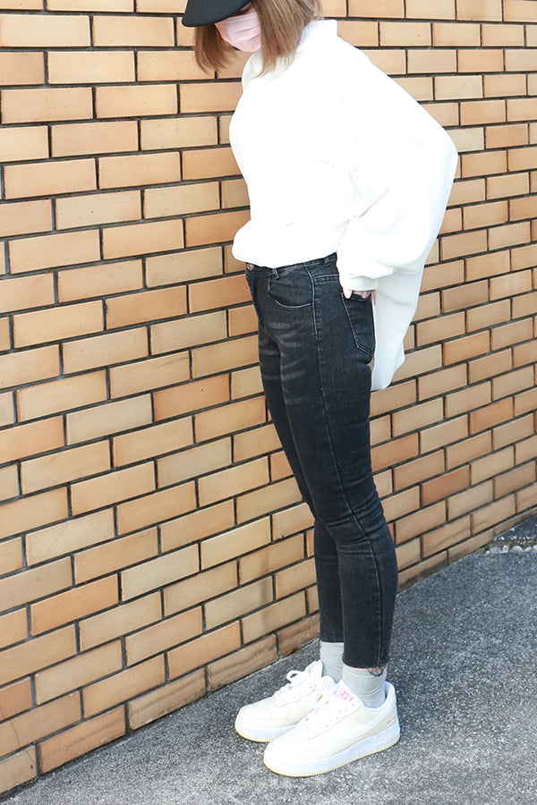 【INTERPLAY "SELECT"】 Ladies' Stretch Skinny 5pocket Denim Pants  -GRY- 621360009-12