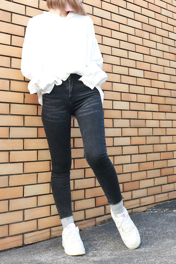 【INTERPLAY "SELECT"】 Ladies' Stretch Skinny 5pocket Denim Pants  -GRY- 621360009-12