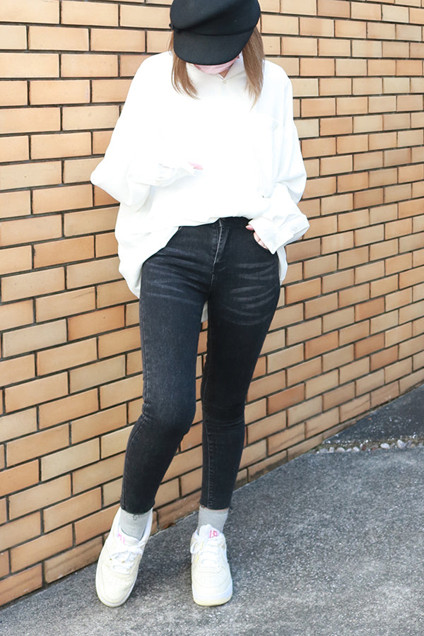 【INTERPLAY "SELECT"】 Ladies' Stretch Skinny 5pocket Denim Pants  -GRY- 621360009-12