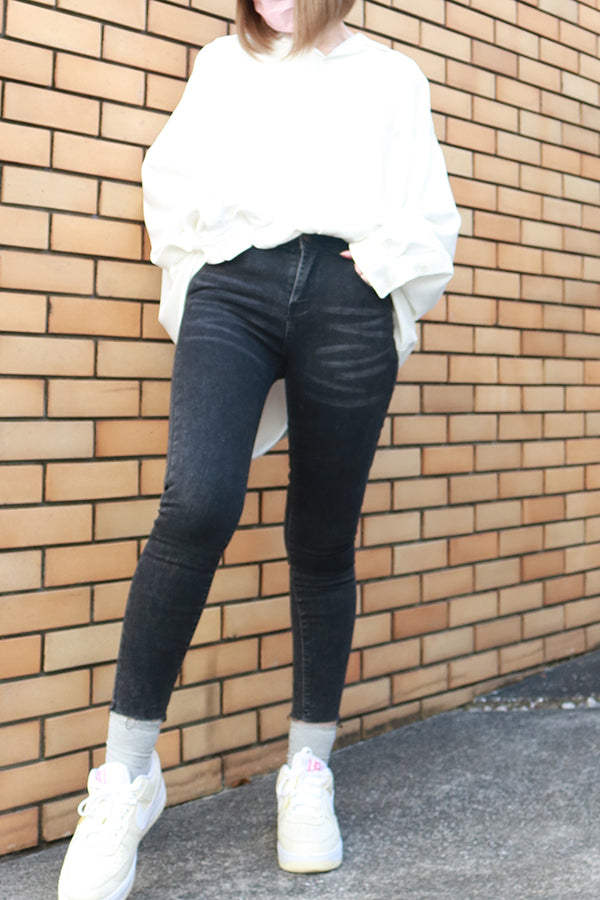 【INTERPLAY "SELECT"】 Ladies' Stretch Skinny 5pocket Denim Pants  -GRY- 621360009-12