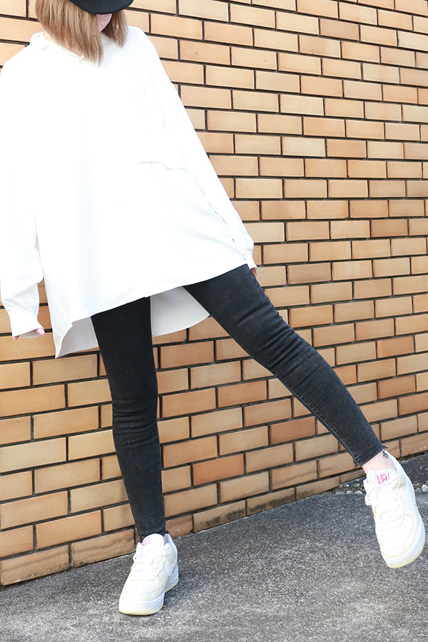 【INTERPLAY "SELECT"】 Ladies' Stretch Skinny 5pocket Denim Pants  -GRY- 621360009-12