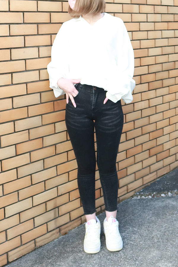 【INTERPLAY "SELECT"】 Ladies' Stretch Skinny 5pocket Denim Pants  -GRY- 621360009-12