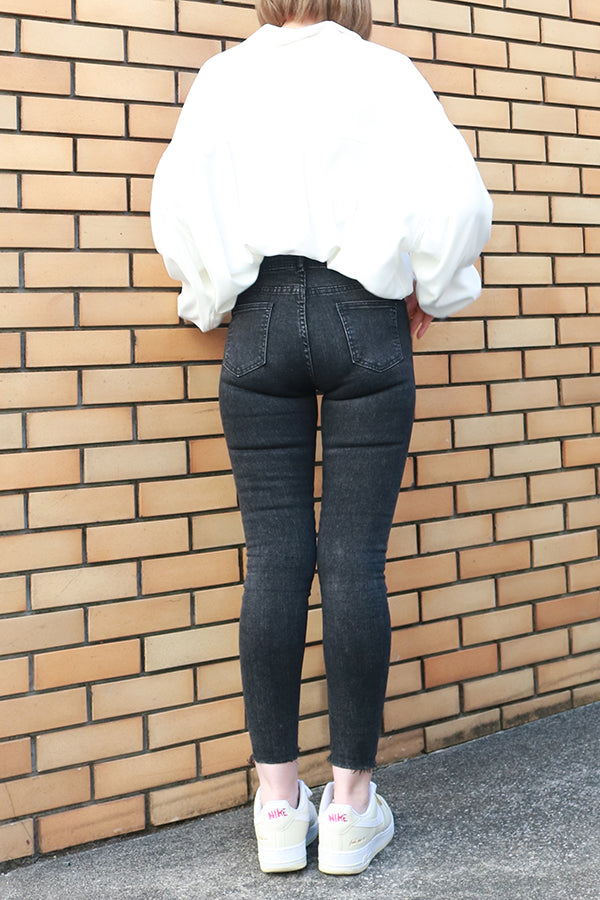 【INTERPLAY "SELECT"】 Ladies' Stretch Skinny 5pocket Denim Pants  -GRY- 621360009-12