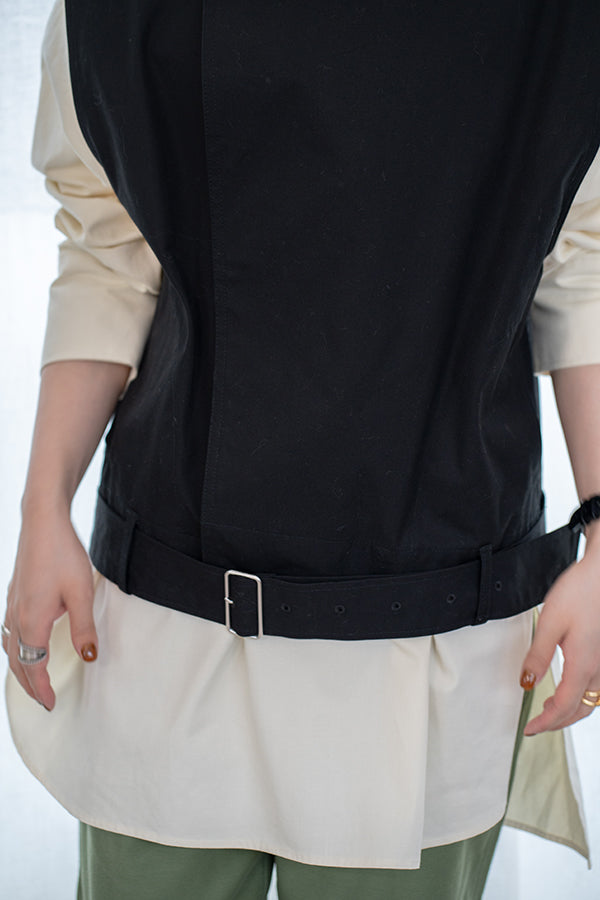 【INTERPLAY x AYUMI】 Cotton Poplin Medical Vest  -BLACK- (UNISEX) 622580014-19