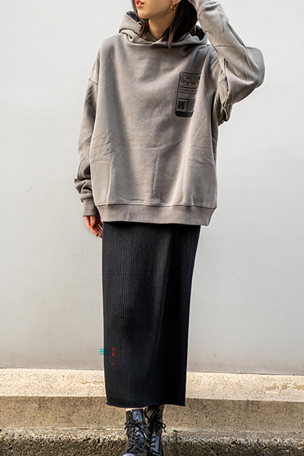 【NoraLily】INVOICE Print Hoodie ＜UNISEX＞-GREY- /2size