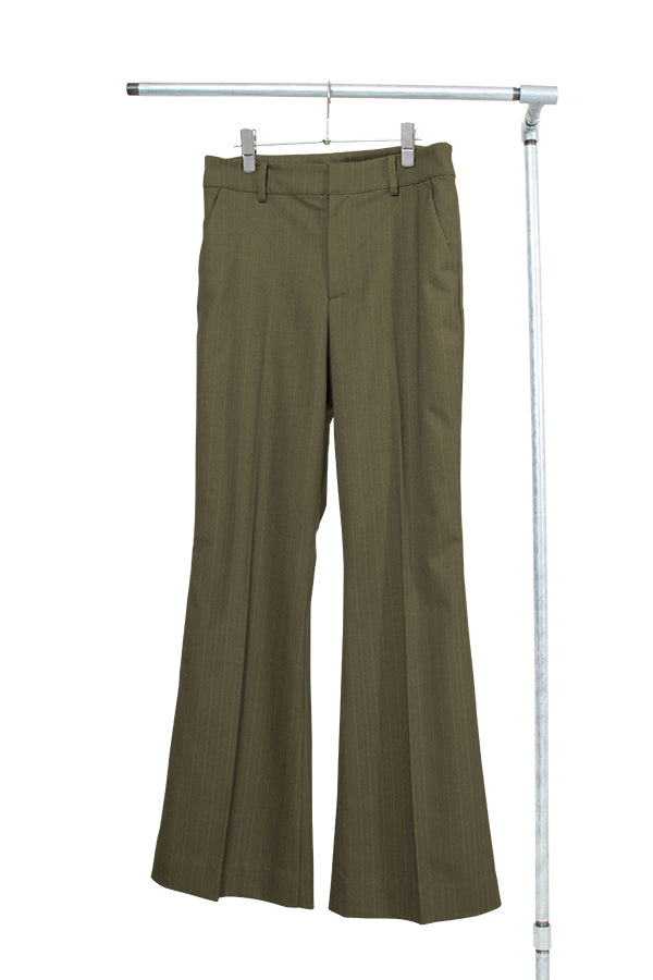 【INTERPLAY x TAKERU】 Stripe Semi-flared Pants(Men)-Dark Green- 623160008-27 3SIZE
