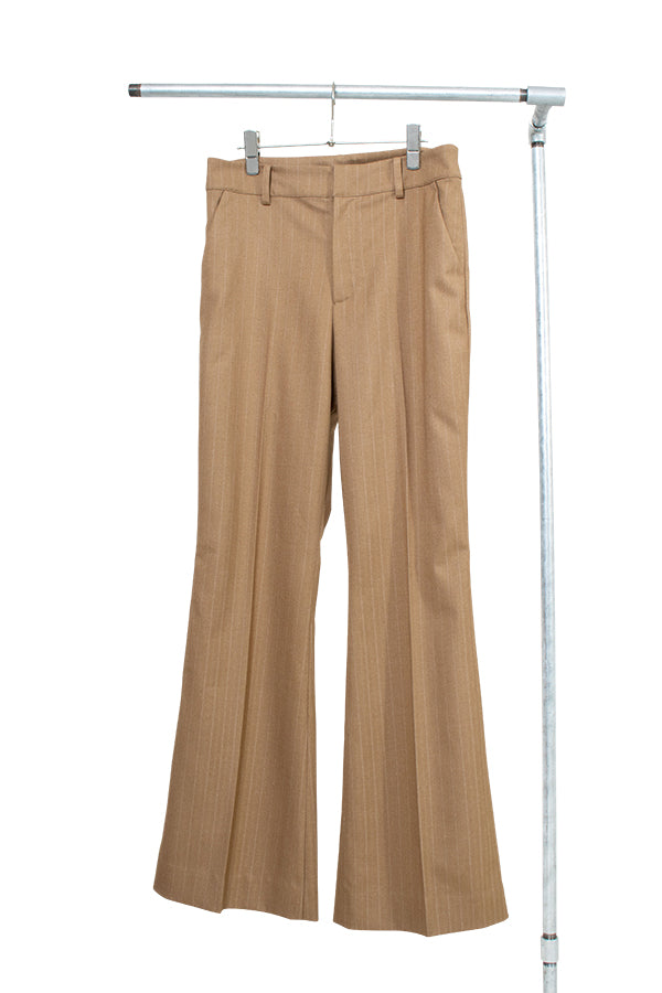 【INTERPLAY x TAKERU】 Stripe Semi-flared Pants(Men)-Moody Mustard- 623160008-33 3SIZE